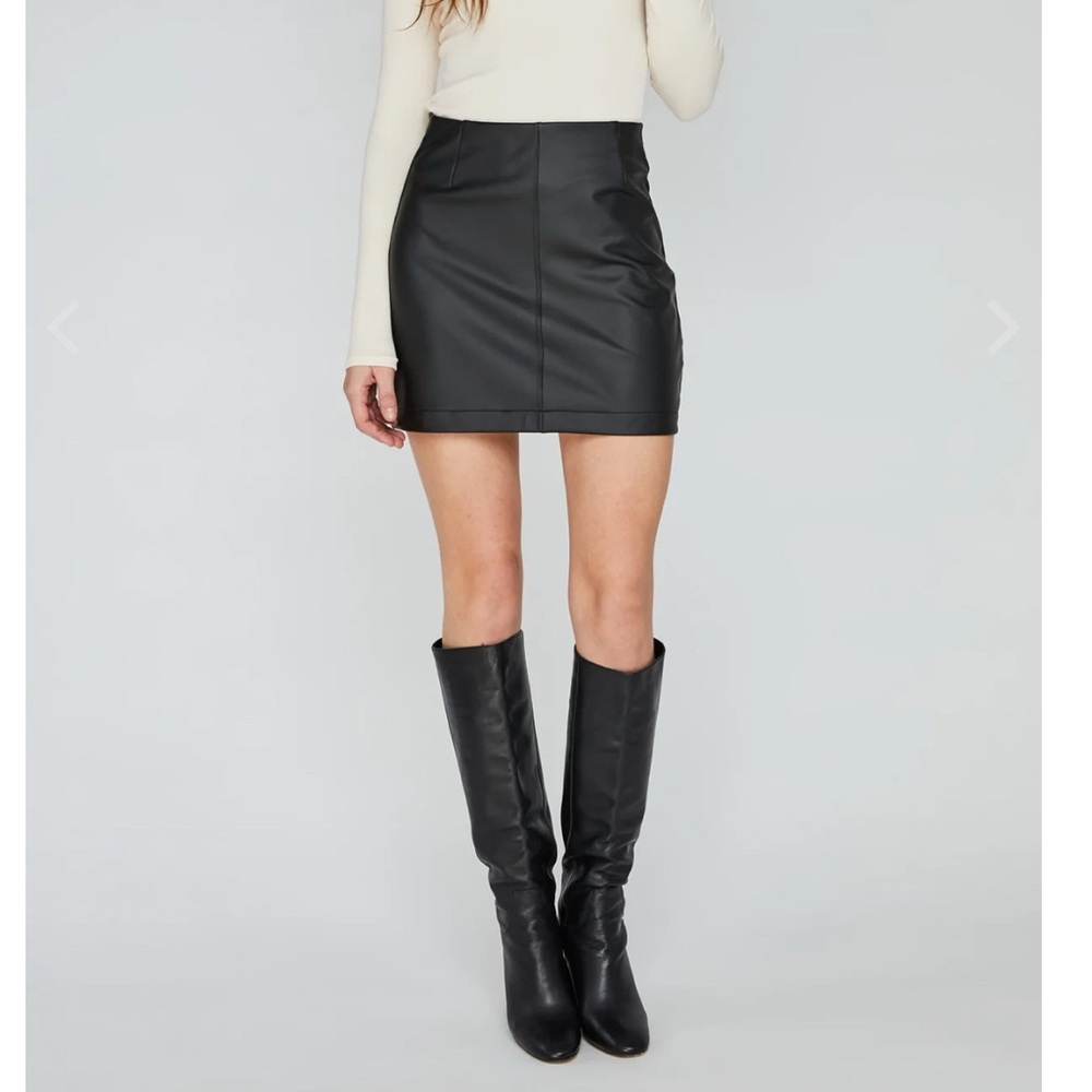 Gentle Fawn Black Pleather Skirt